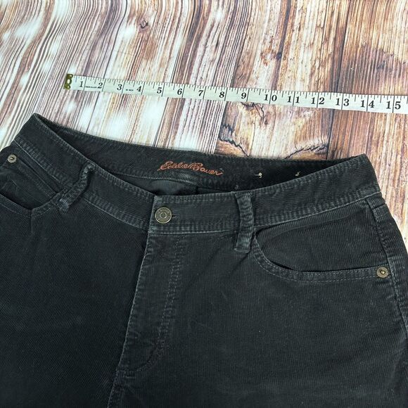 Eddie Bauer Size 8 Black Boot Cut Mid Rise Corduroy Pants Slacks Trouser 28x30.5 - Picture 4 of 11